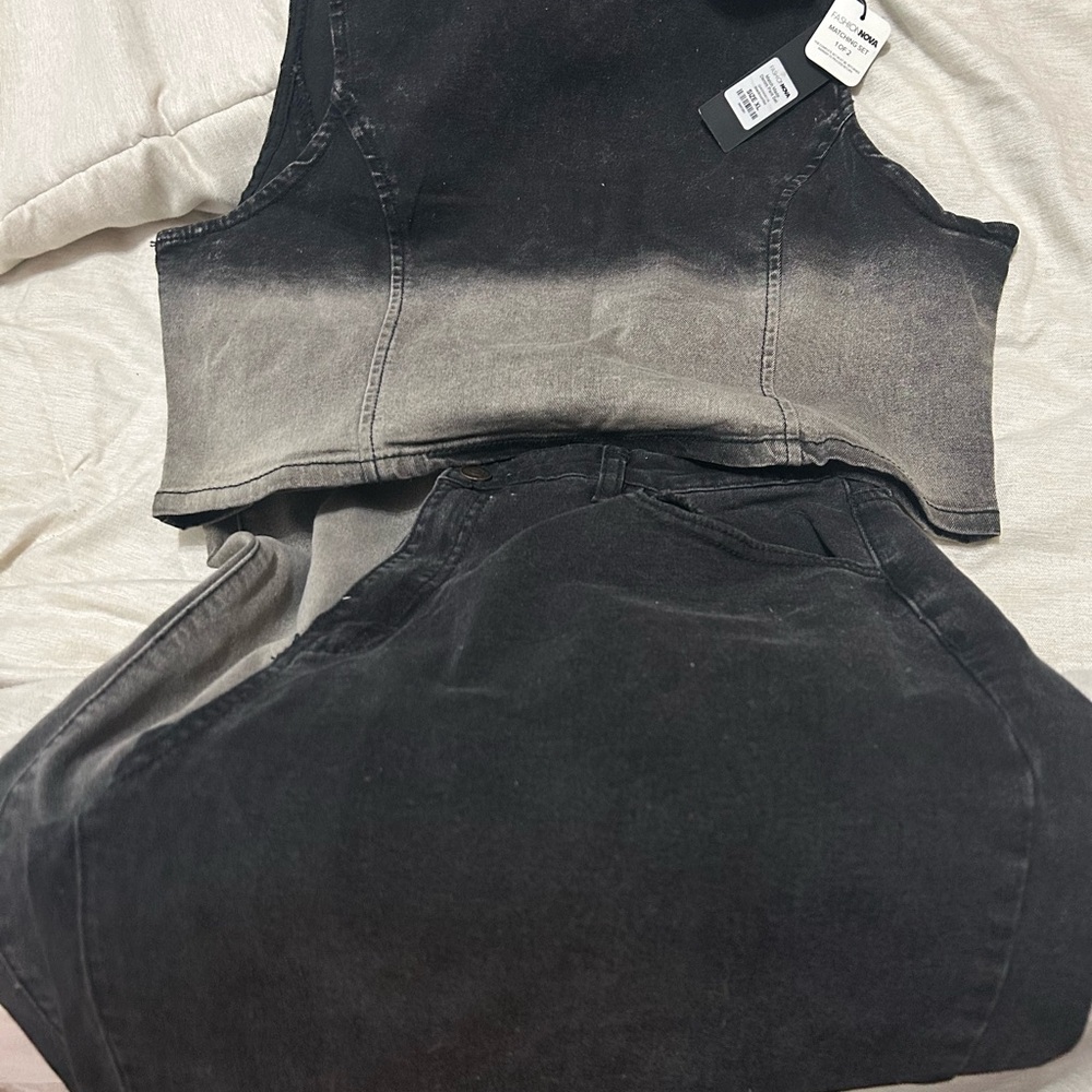 FN Black Ombre Jeans Set